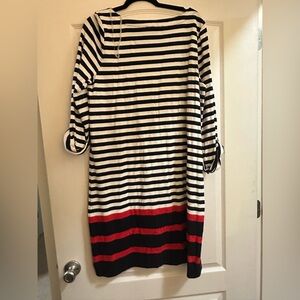 Striped Navy  and Red Dress Jones New York Wonen’s size XXL